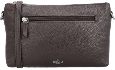 Charm London Washington Schoudertas - Crossbody - Leer - Praktisch - Leren Dames Tas - Donkerbruin