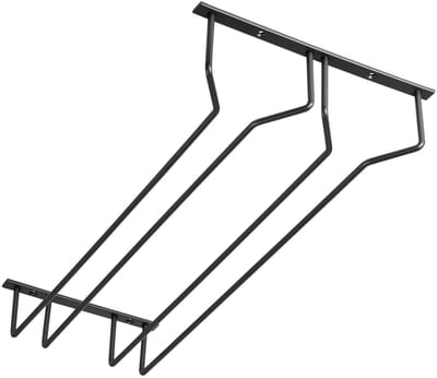 SOTECH Glazenhouder voor 2 rijen glazen 235 x 500 x 70 mm zwart Kasthouder voor wijnglazen Champagne kelk Stemware Wijnglazenrek