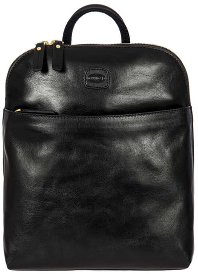 BRIC'S Leren Vrije tijd rugzak Rugzak Volterra Backpack Black Zwart