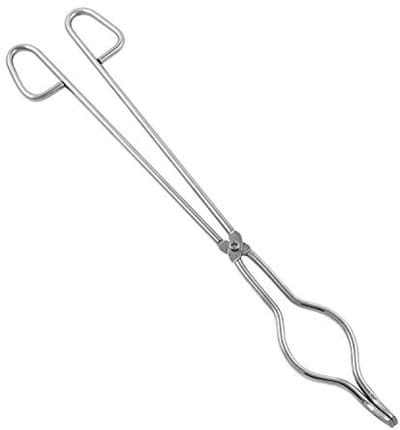 Dailygoods- Smeltkroestang Roestvrij Staal 400 mm - Antislip - Hittebestendig - Duurzaam - Voor Tiegel van 38-146 mm - Laboratorium/Industrie - Tiegelzange