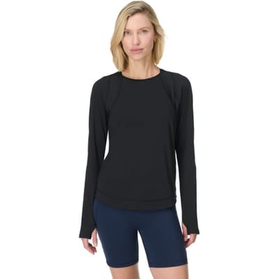 Sweaty Betty Breathe Easy Mesh Long Sleeve Top ZWART - Maat XS