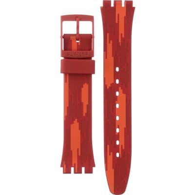 Swatch Plastic - Originals Medium (34mm) /Access/Solar/Musicall/Stop - G/SK/SL/SR/SS/SO28 AGR711 GR711 Red Flame Horlogeband