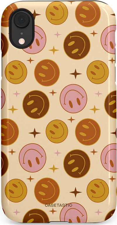 Casetastic Hoesje Geschikt voor Apple iPhone Xr - Stijlvolle Beschermende Duo-layer Case - Geluk