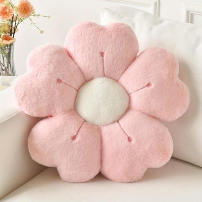 Bloemvormig pluche sierkussen - comfortabel en schattig decoratief kussen voor matras en bank, stoelkussen of vloerkussen