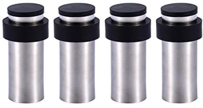 Cilindervormige Deurstopper - 4-Delige Set Vloer- of Wandmontage