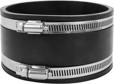 Flexibele Rubber Coupling van 125mm met RVS Klemmen voor Ventilator, Koolstoffilter en Stalen Buizen - Duurzaam en Veelzijdig Gebruik