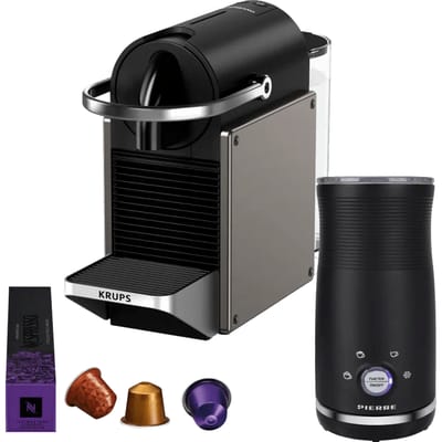 Krups Nespresso Pixie XN306T + Pierre Melkopschuimer
