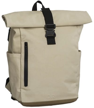 Daniel Ray Wangaratta Coated Canvas Rolltop Rugzak - Laptoprugzak 15,6 inch - 20 Liter - Spat Waterdicht - Beige