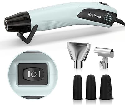 Mini Dubbele Temperatuur Heteluchtpistool voor Doe-Het-Zelf Projecten – 350W met 3 Spuitmonden