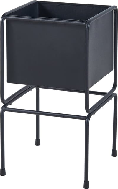 Plantenstandaard Sveio metaal 35,5x20x20 cm zwart