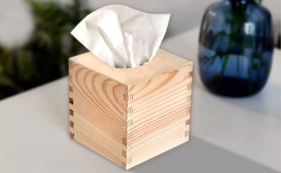 Creative Deco Houten Tissuedoos Tissuebox | Hout Multiplex | 13,3 cm x 13,3 cm x 13,3 cm | Decoupage, DIY, Decoratie