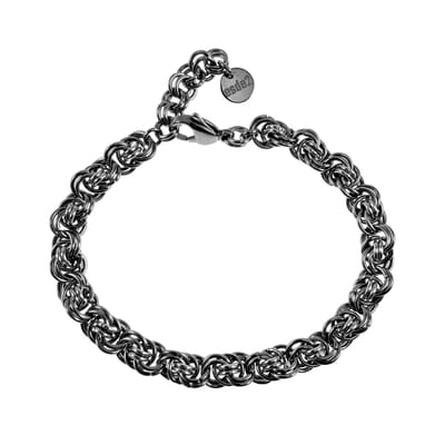 Armband Unisex - Gepolijst RVS Verweven Ringarmband - Exclusieve Armband Handgemaakt door esde2 - Verstelbaar 16cm tot 19cm
