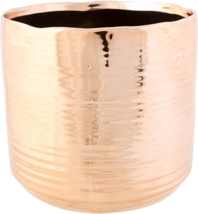 Cosy @ Home Plantenpot Cerchio - koperkleurig - keramiek - 16 cm - bloempot