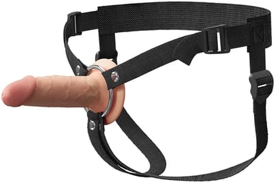 Pipedream - Fantasy X-Tensions - Strap-on met Holle Dildo - 14 cm - Lichte Huidskleur