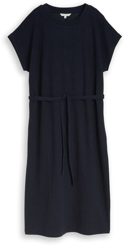Tom Tailor - Loose fit midi-jurk - Maat 34 - sky captain blue