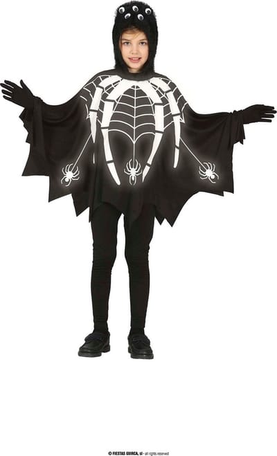 Costume Vêtement Araignée Lumineux dans le Noir 10-12 Ans gray