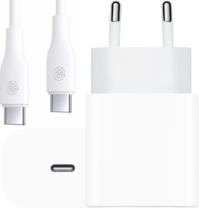 Usb C Adapter + usb C Oplader Kabel - 1 Meter - 25w Snellader - Lader Stekker usb-C