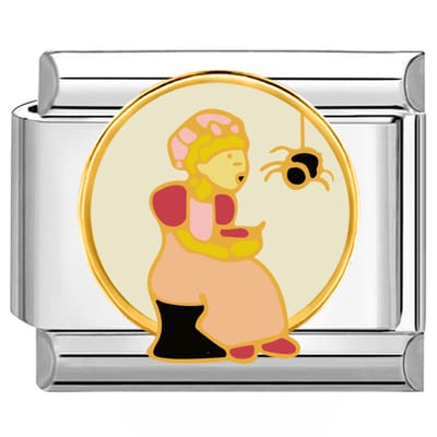 Quiges - Schakel - Bedel - 9mm - charms - Meisje zingt - Geschikt voor - armband - Schakelarmband - italy bedels armband
