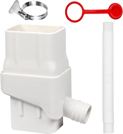 Regenwateropvangsysteem - Regenpijp omleider - Water besparen - Verdubbelt opvangvolume - Voor 2x3 inch pijp - Wit