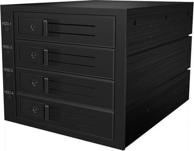 4-voudige 3,5 inch Backplane voor 3X 5,25 inch Schacht - Ondersteuning SAS III en SATA III