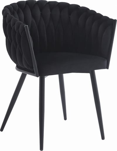 ORION Stoel Zwart – Tijdloos Design met Stijlvolle Stiknaden, Ergonomisch en Duurzaam, Geschikt voor Woonkamer, Eetkamer of Wachtkamer, Max. 110 kg