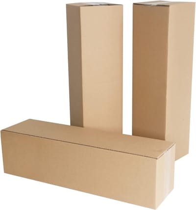 Langwerpige Golfkartonnen Dozen voor Verzending - Bruine Verpakkingsdozen voor Kleine Bedrijven, Opslag en Cadeaus (480x130x130mm)