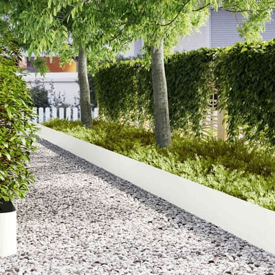 vidaXL - Grasafscherming - 30 - st - 100 - x - 0,05 - x - 30 - cm - Koud - Gewalst - Staal - Wit