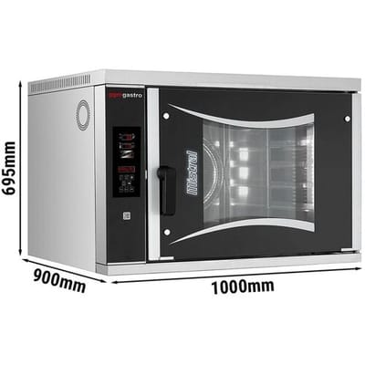GGM Gastro Bäckerei-Kombidämpfer - Digital - 6x EN 600x400 - inkl. Waschsystem Zilver / Zwart