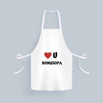 Akyol - love u bonusopa Keukenschort - Opa - de liefste opa - verjaardag - cadeautje voor opa - opa artikelen - kado - geschenk - 82 bij 71 cm