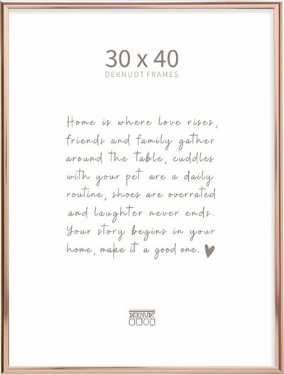 Deknudt frames fotolijst S027A5 - smal rosé goud aluminium - 30x40 cm