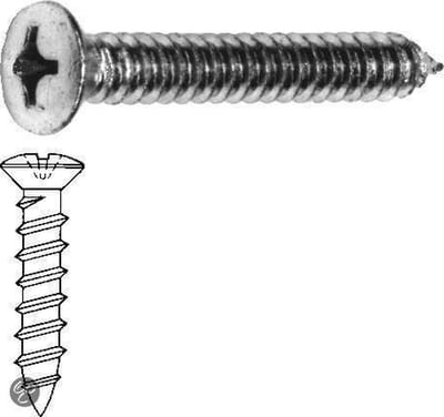 parker rvs lenskop kruiskop 3.5x9.5mm (200st.)