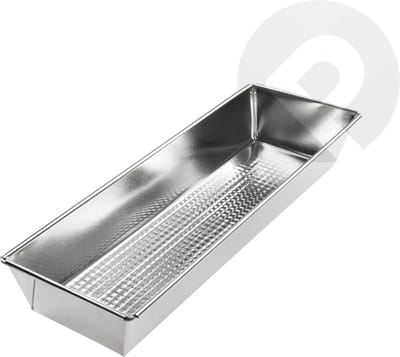 Blacha Rechthoekige Cakevorm 40x13x6 cm – Taartvorm / Broodvorm – Zilver – Koolstofstaal – Ovenbestendig tot 230°C