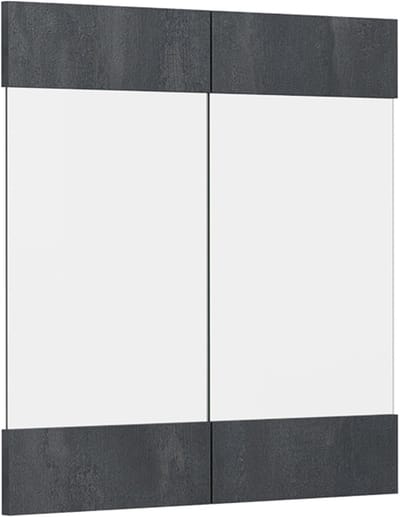 Vicco R-Line Keukenfront – 59.2 x 59 cm meubelfront voor de glazen hangkast Zwart beton