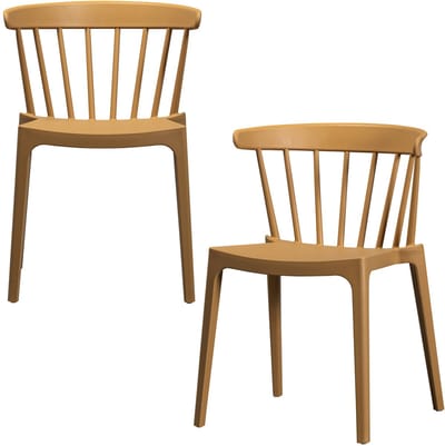 WOOOD Bliss Tuinstoelen - Plant Fiber - Caramel Melange - Set van 2