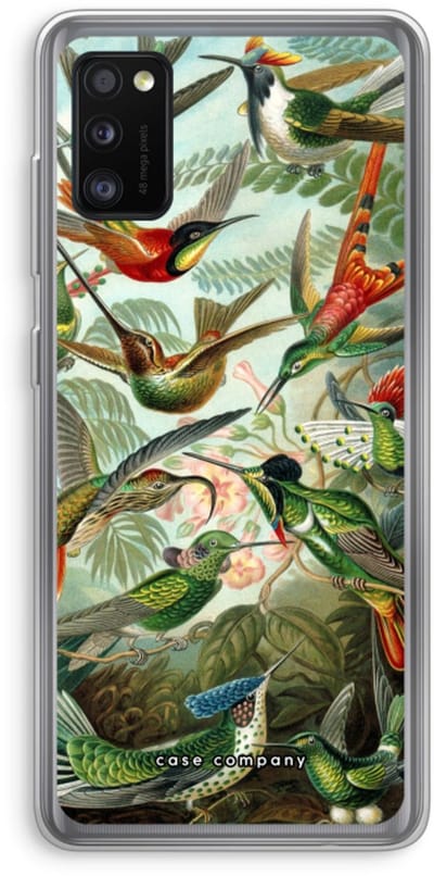 Case Company® - Hoesje geschikt voor Samsung Galaxy A41 hoesje - Haeckel Trochilidae - Soft Cover Telefoonhoesje - Bescherming aan alle Kanten en Schermrand