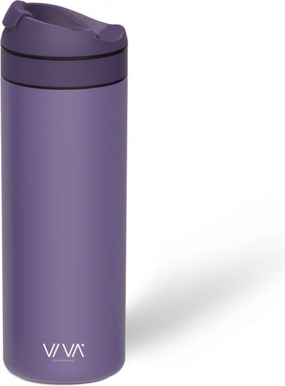 Viva - Recharge Drinkbeker 460 ml - Roestvast Staal - Paars -