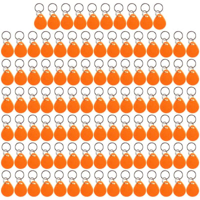 100 stuks Deurslot Sleutelhangers 125KHz Alleen Lezen Smart Contactloos Proximity ID-kaart Toegangscontrole Tag oranje