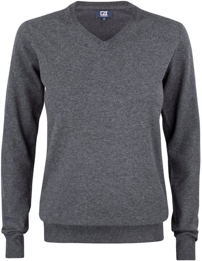 Cutter & Buck Oakville V-neck Dames 355419 - Antraciet Melange - XS
