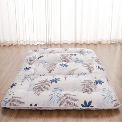 Japanse Vloermatras - Futon Matras Tatami - Kamperen Logeren - Oprolbaar Met Opbergtas - Twin 100 cm breed - Wit