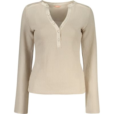 GUESS Ls Matilde Henley To Peach Peony Maat: XS | Longsleeves Outlet | Dames | Beige