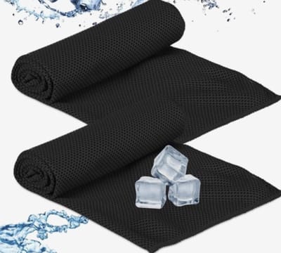 Without Lemon - Verkoelende Handdoek - Cooling Towel - Sport - Fitness - Water Absorberend - Sneldrogend - Set van 2 - 30x80 cm - Zwart