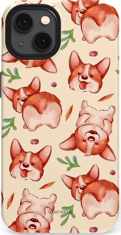 Casetastic Hoesje Geschikt voor Apple iPhone 13 Magsafe - Stijlvolle Beschermende Duo-layer Case - Corgipootjes
