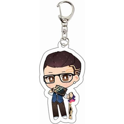 Anime VALORANT Acryl Sleutelhanger Dubbelzijdige Print Chibi Jett Sage Reyna Neon Kamer Tas Hanger Accessoires Fans Cosplay Cadeau 6 cm black