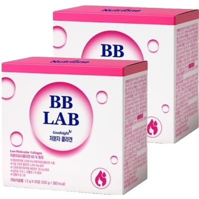 BB LAB Laagmoleculair Collageen, Innerlijke Glans & Huidelasticiteit, 100g x 2 stuks Set pink