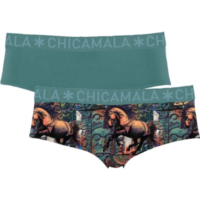 Chicamala – Meisjes Briefs – 2 Pack – Normale Lengte – Onderbroek Meisjes – Kinderkleding – Meisjes Ondergoed – 95% Katoen – Meisjeskleding
