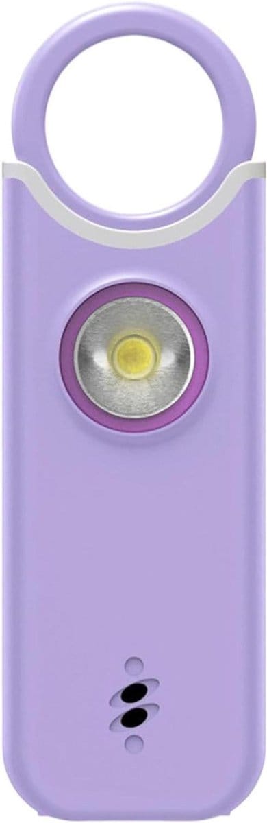 Persoonlijk Alarm - Veiligheidssirene Sleutelhanger - Persoonlijke Veiligheid - 135dB Geluid - 9.5 x 4.7 cm - Paars
