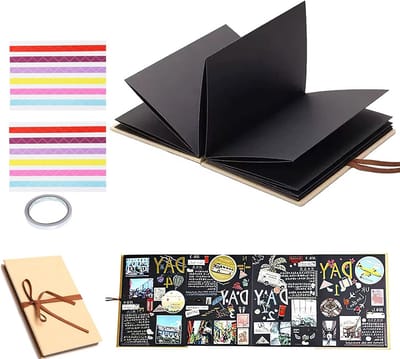 DIY Fotoalbum voor Plakken - Creatief Scrapbook voor Afstuderen, Verjaardag of Bruiloft (34 pagina's, 17.5 x 11.5 cm)