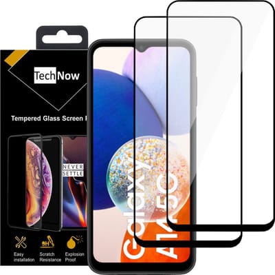 2x Screenprotector geschikt voor Samsung A14 5G – Full Screen Protector Tempered Glass