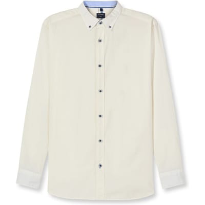 OLYMP Casual Overhemd, Regular Fit, Button-down, Wit