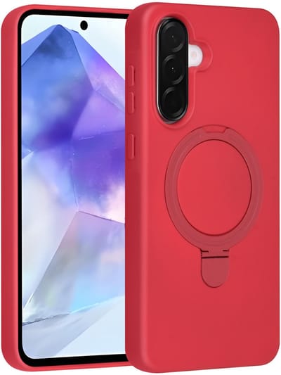 TUNIQ telefoonhoesje voor Samsung Galaxy A56 - MagSafe met ringstand - Rood